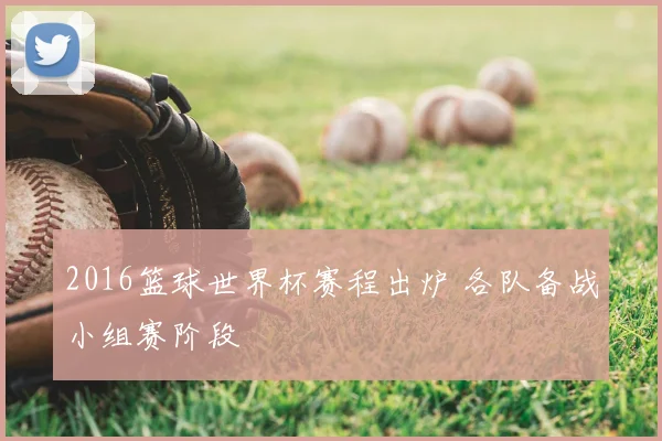 2016篮球世界杯赛程出炉 各队备战小组赛阶段